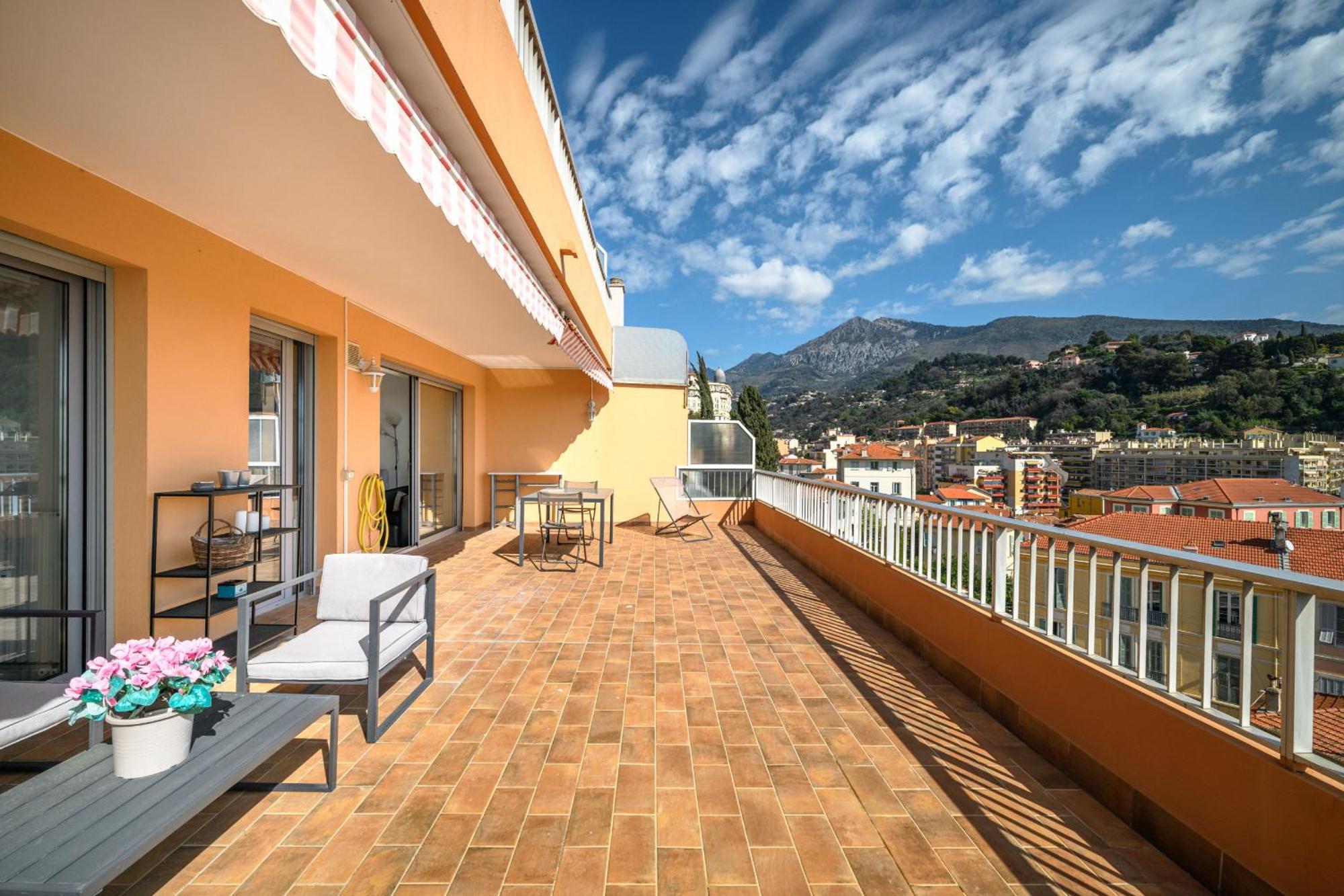 'l'alicante Proche' Gare, Terrasse, Vue Apartment Menton